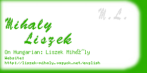 mihaly liszek business card